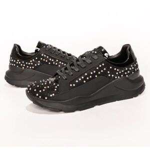 DNA Shoes - The Shine Edition - Black And Multi Stones Sparkly Sneakers Size 43